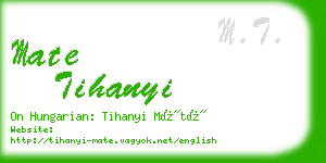 mate tihanyi business card